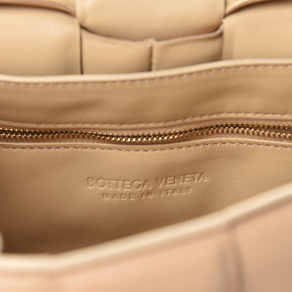 Bottega Veneta Lambskin Maxi Intreccio Padded Chain Cassette Crossbody Bag Almond 8 of 9