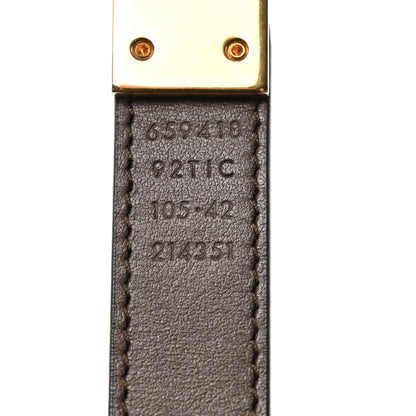 Gucci Calfskin GG Supreme Monogram Double G Reversible 20mm Belt 105 42 Beige Brown 5 of 8
