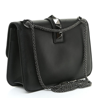 Valentino Garavani Vitello Medium Glam Lock Rockstud Flap Black 3 of 21