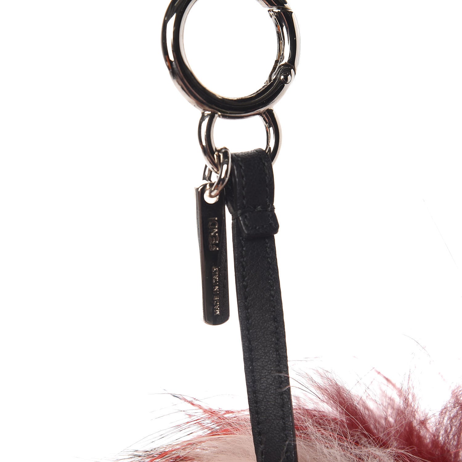 Fendi Fox Mink Rabbit Fur Furigami Monster Bag Bug Charm Red 3 of 3
