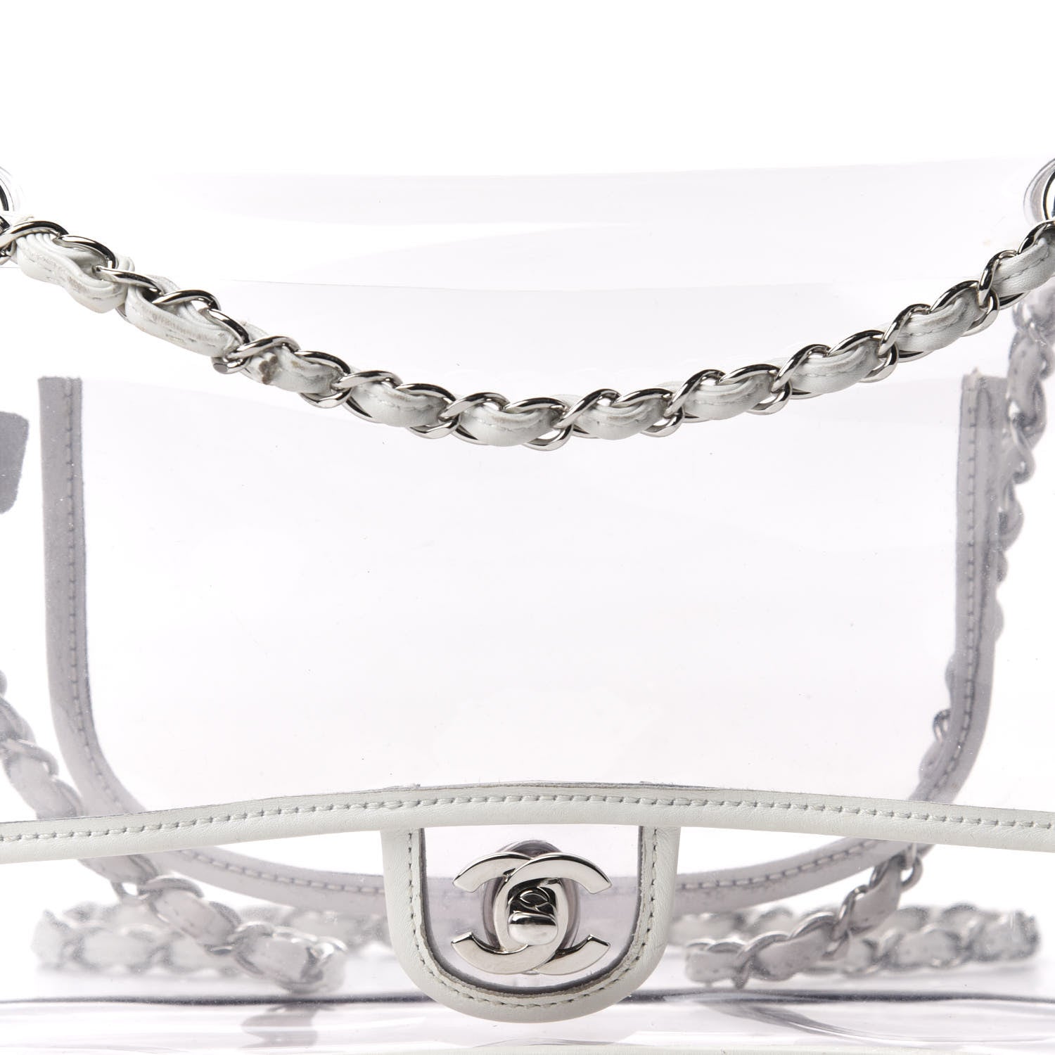 Chanel Vinyl Large Naked Flap White 10 of 10