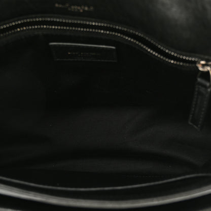 Saint Laurent Grained Lambskin Monogram Medium Niki Chain Satchel Black 5 of 10