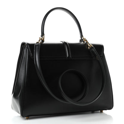Celine Satinated Calfskin Medium 16 Top Handle Bag Black 2 of 4