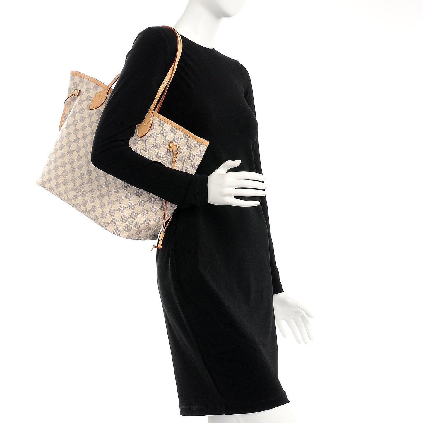Damier Azur Neo Neverfull MM Rose Ballerine