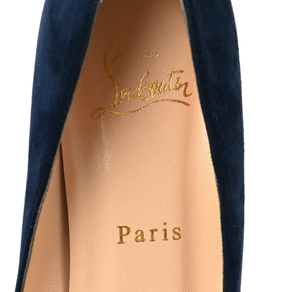 Christian Louboutin Veau Velours Viva 85 Pumps 38.5 Navy 8 of 9