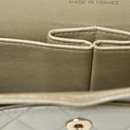 Chanel Metallic Lambskin Quilted Medium Double Flap Light Gold 8 of 22