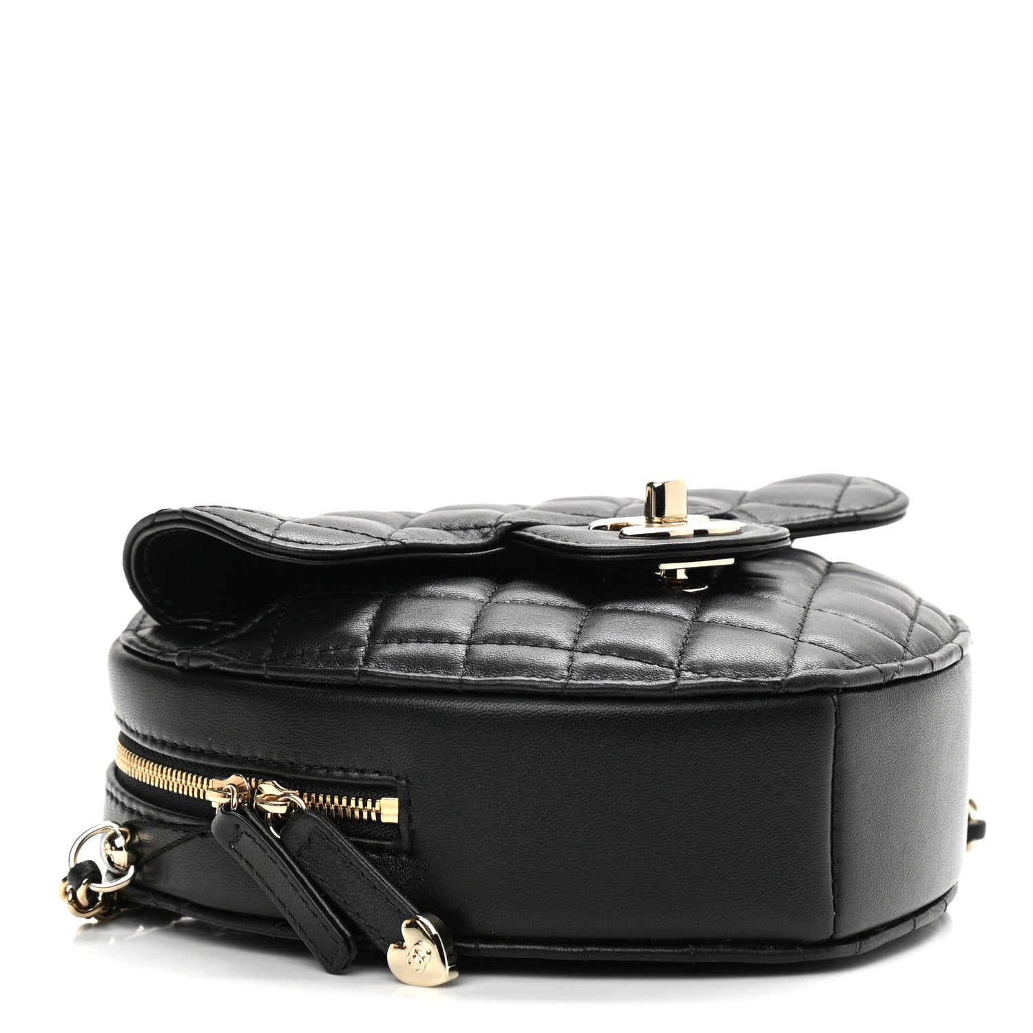 Chanel Lambskin Quilted CC In Love Heart Bag Black 4 of 10