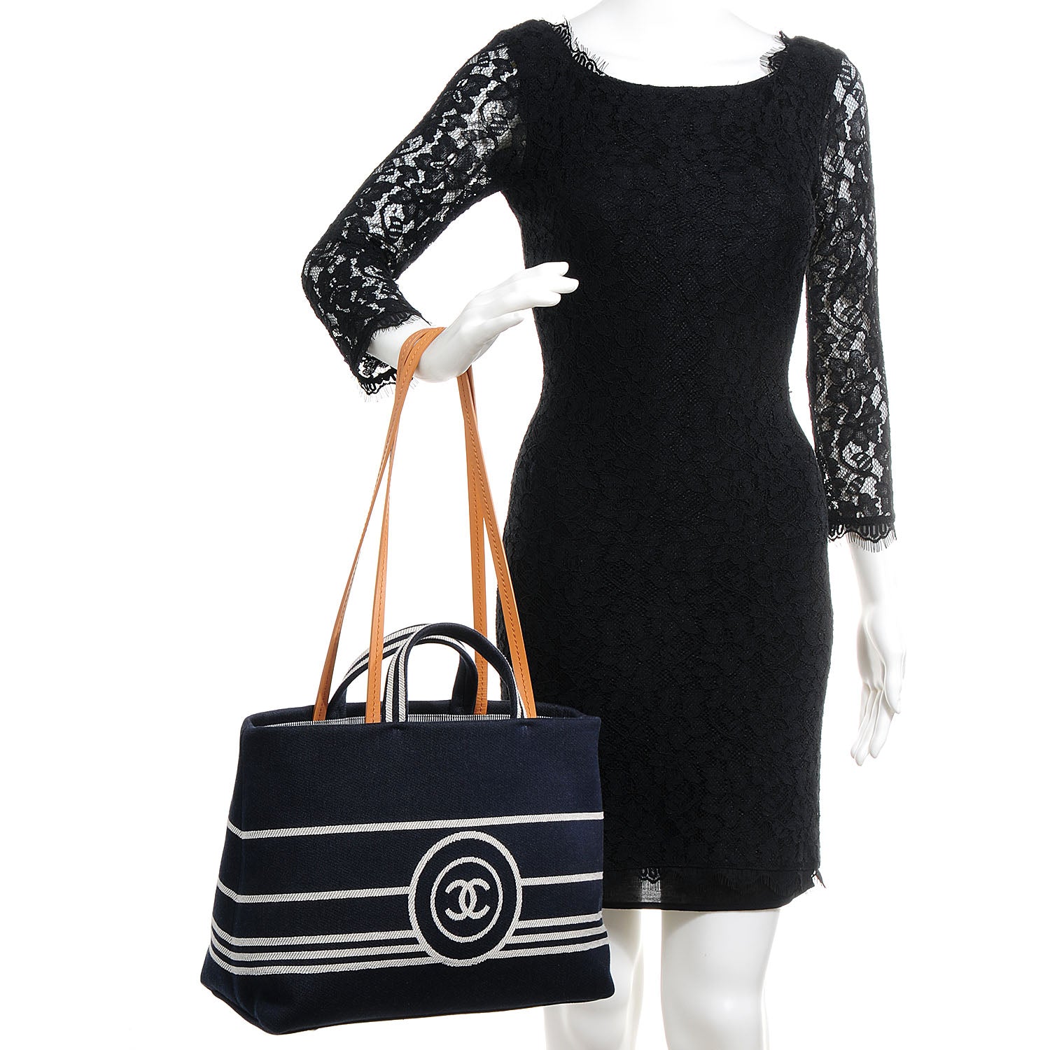 Chanel Denim Large Shopping Tote Blue 2 of 7
