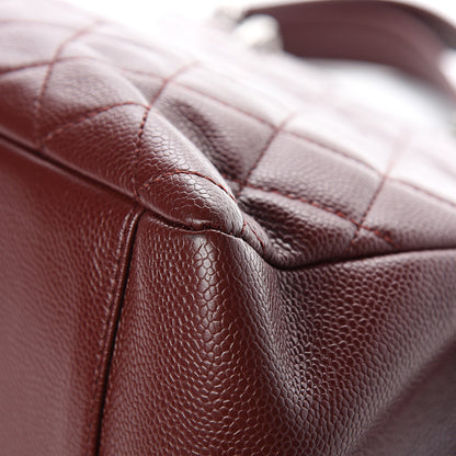 Chanel Caviar Quilted Grand Shopping Tote GST Dark Burgundy 10 of 14