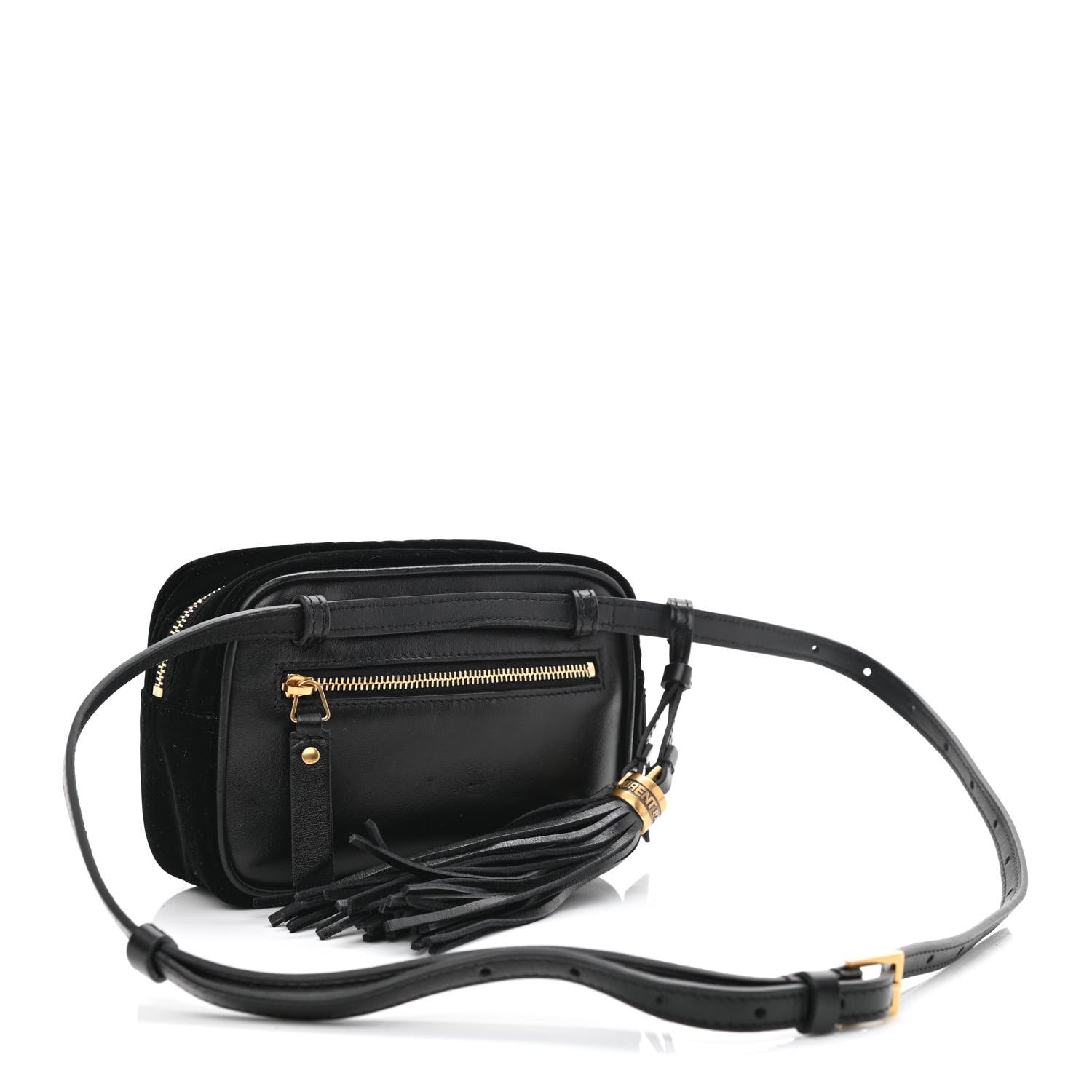 Saint Laurent Velour Matelasse Monogram Lou Belt Bag Black 3 of 10