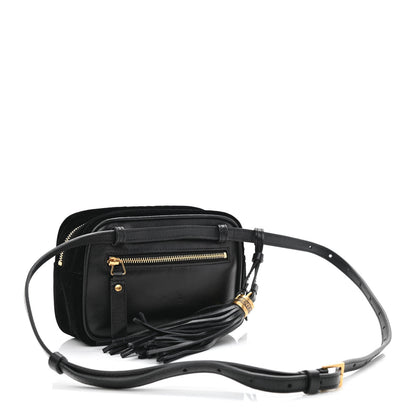 Saint Laurent Velour Matelasse Monogram Lou Belt Bag Black 3 of 10