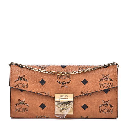 MCM Visetos Large Patricia Wallet On Chain Cognac 1 of 9