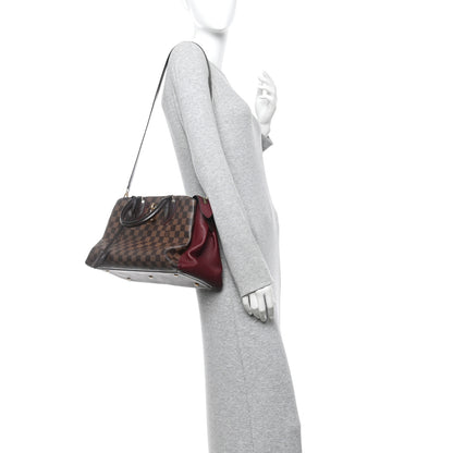 Louis Vuitton Cuir Taurillon Damier Ebene Normandy Bordeaux 2 of 11