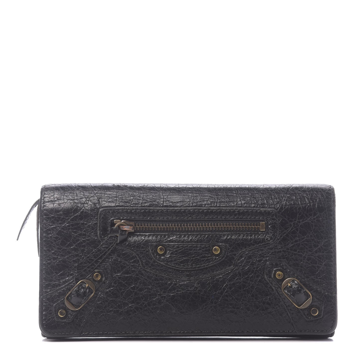 Agneau Classic Hardware Money Wallet Black