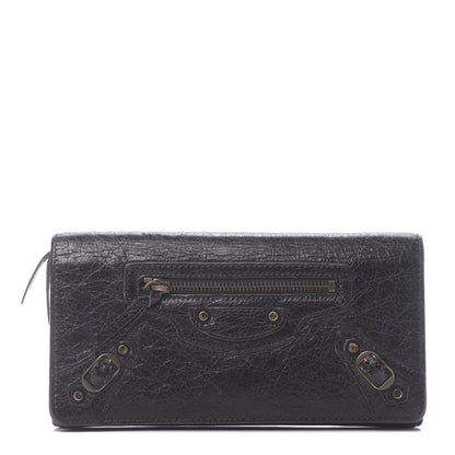 Balenciaga Agneau Classic Hardware Money Wallet Black 1 of 11