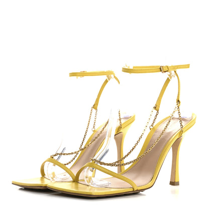 Bottega Veneta Lambskin Stretch Chain Strap 90mm Sandals 41 Buttercup 4 of 14