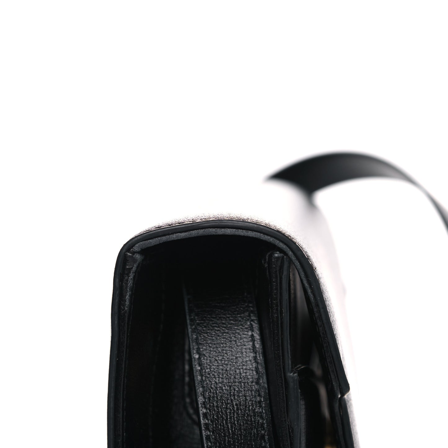Textured Calfskin Small Torchon GG Ring Shoulder Bag Black
