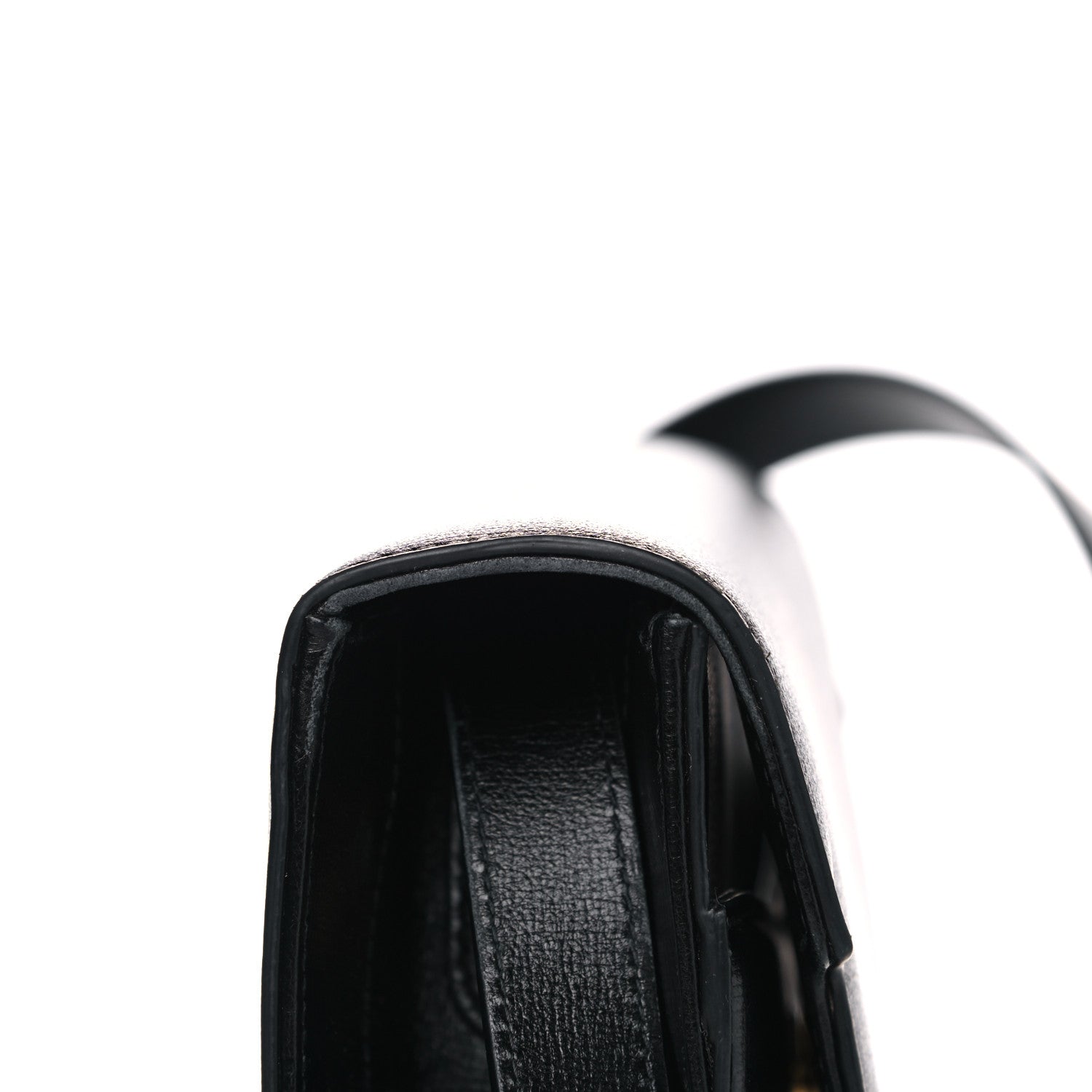 Gucci Textured Calfskin Small Torchon GG Ring Shoulder Bag Black 10 of 11