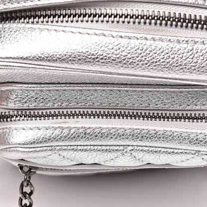 Chanel Metallic Calfskin Camera Case Silver 10 of 11
