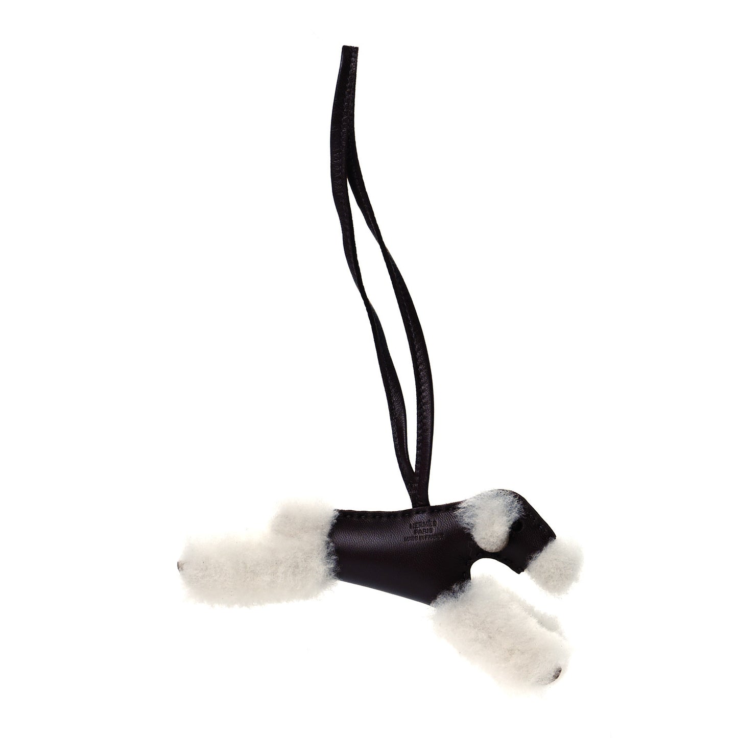 Milo Lambskin Shearling Budy Charm Chocolate