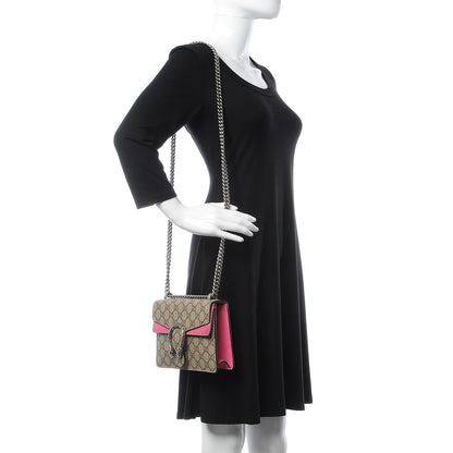 Gucci GG Supreme Monogram Mini Dionysus Shoulder Bag Pink 2 of 9