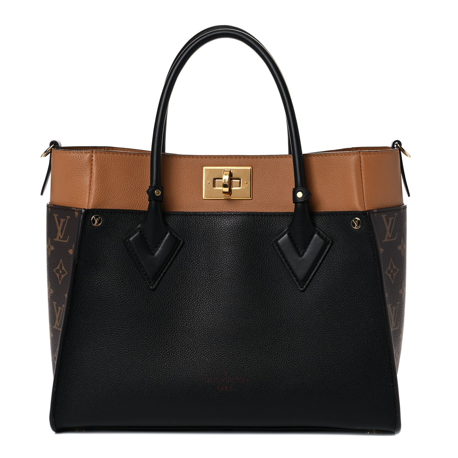 Louis Vuitton Calfskin Monogram On My Side Black 1 of 10
