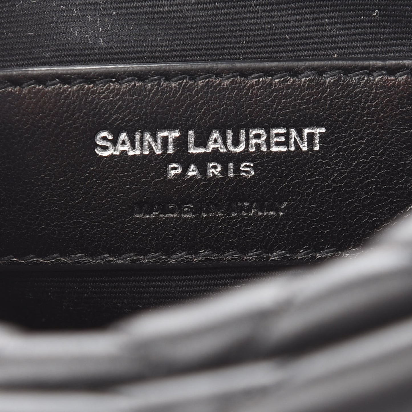 Calfskin Y Quilted Monogram Mini Loulou Camera Bag Black
