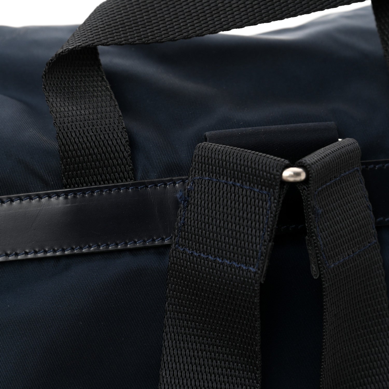 Prada Tessuto Nylon Saffiano Medium Backpack Blue 11 of 11