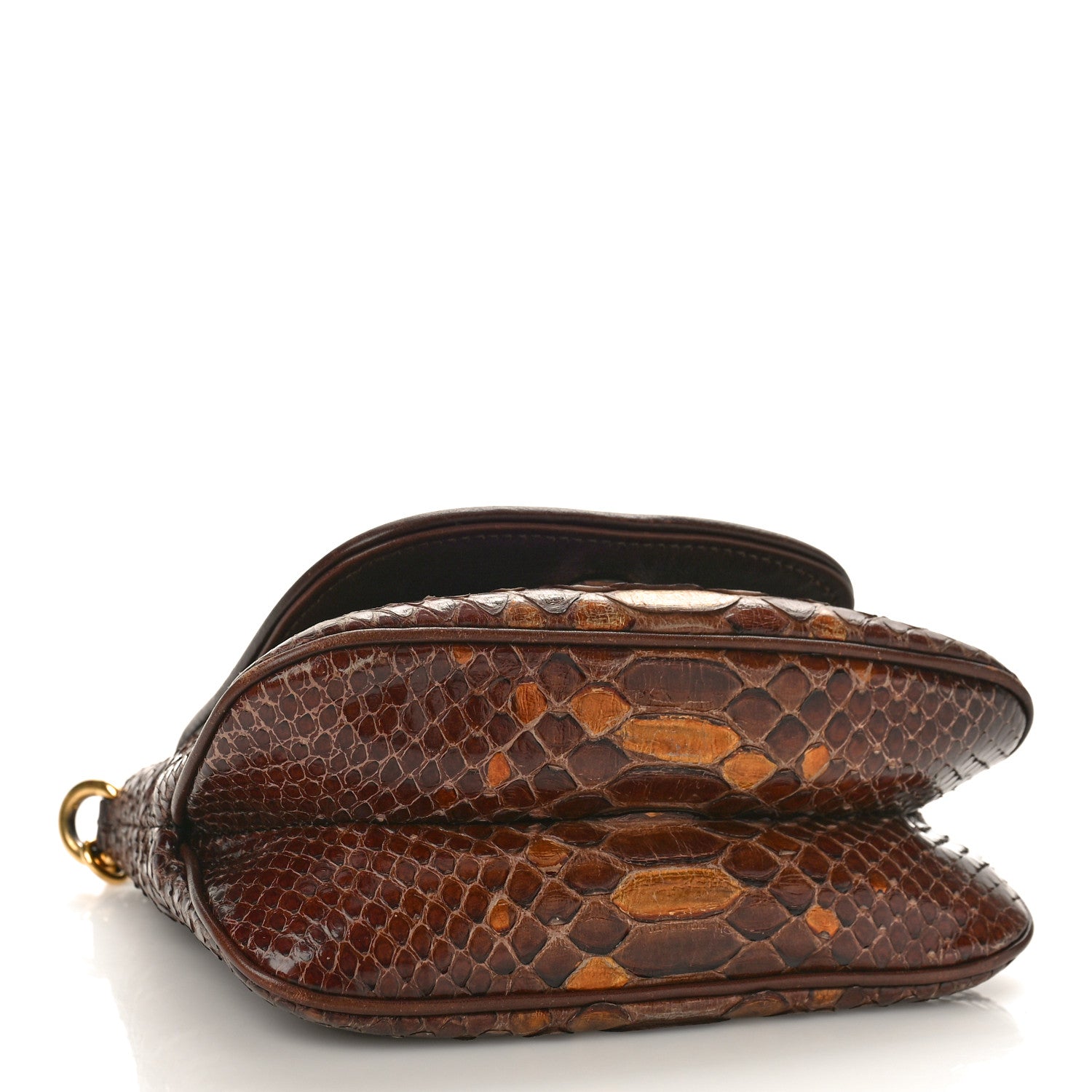 Gucci Snakeskin Small 1973 Chain Shoulder Bag Brown 4 of 10