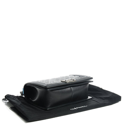 Chanel Metallic Calfskin Quilted Medium Boy Flap Black 4 of 9