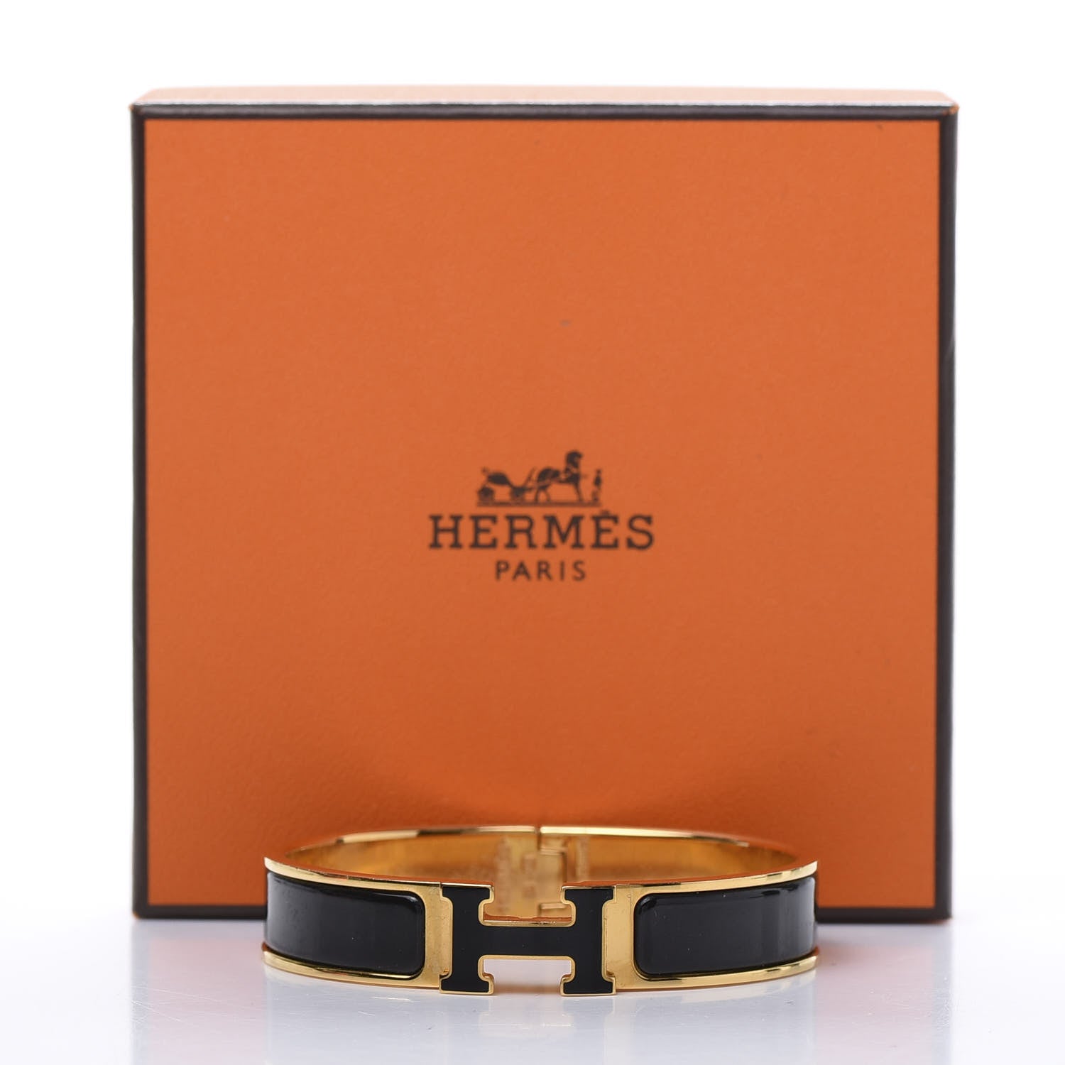 Hermes Enamel Narrow Clic Clac H Bracelet PM Black 5 of 5