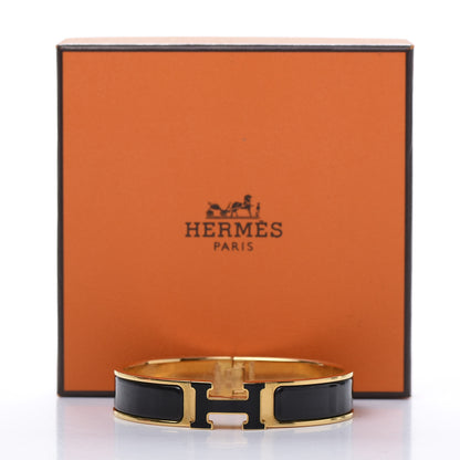 Hermes Enamel Narrow Clic Clac H Bracelet PM Black 5 of 5
