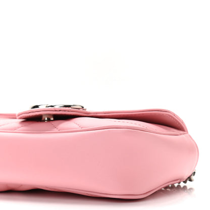 Gucci Calfskin Matelasse Super Mini GG Marmont Shoulder Bag Wild Rose 10 of 10