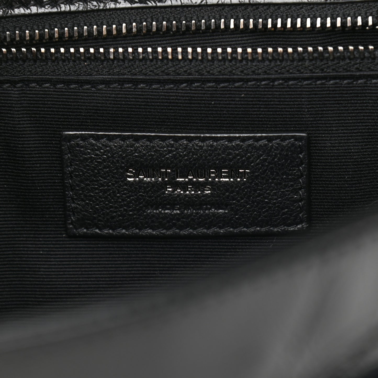 Crinkled Calfskin Matelasse Monogram Medium Niki Chain Satchel Black