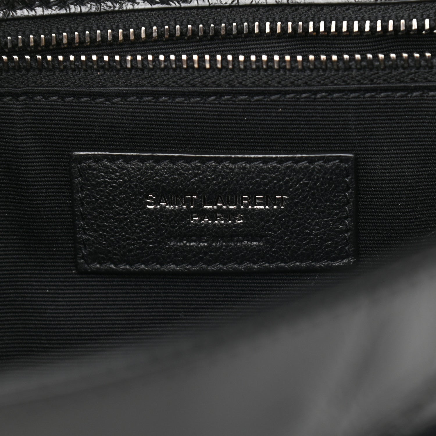 Saint Laurent Crinkled Calfskin Matelasse Monogram Medium Niki Chain Satchel Black 6 of 11