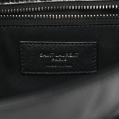 Saint Laurent Crinkled Calfskin Matelasse Monogram Medium Niki Chain Satchel Black 6 of 11