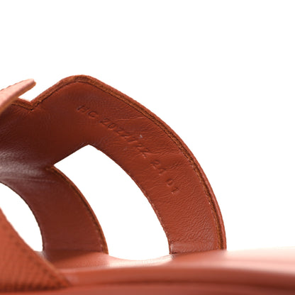 Hermes Epsom Oran Sandals 40 Orange Canyon 10 of 11