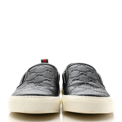 Gucci Guccissima Dublin Slip On Sneakers 37.5 Black 2 of 10