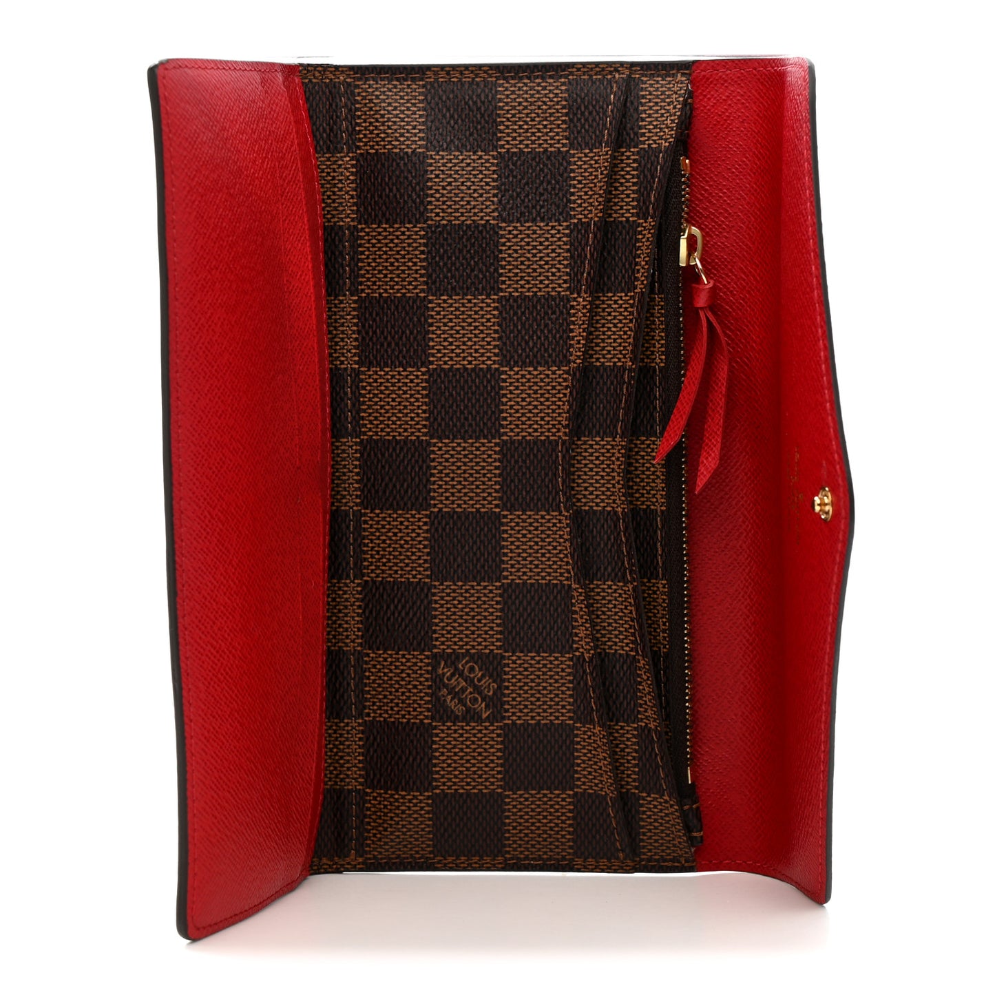 Damier Ebene Josephine Wallet Red
