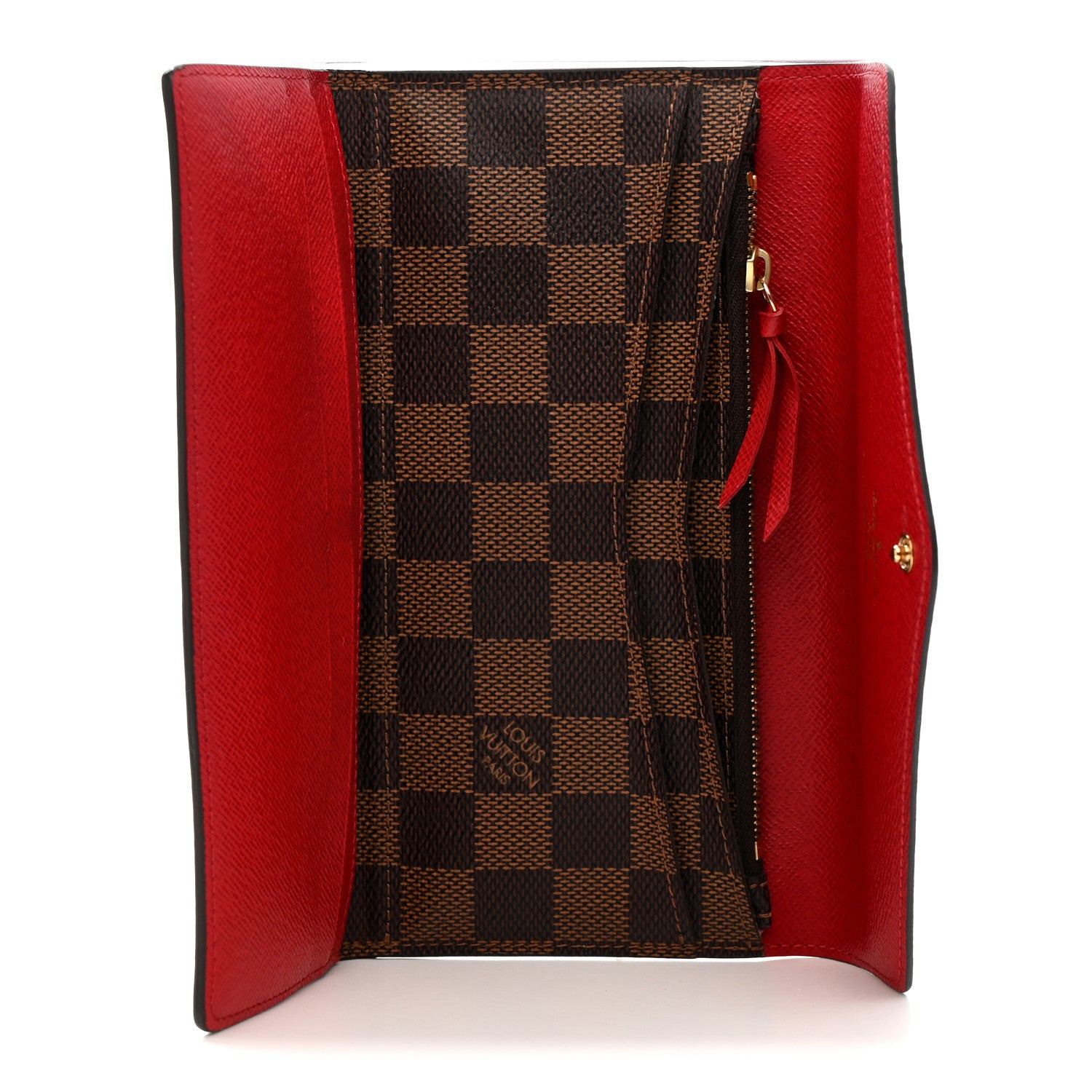 Louis Vuitton Damier Ebene Josephine Wallet Red 5 of 6