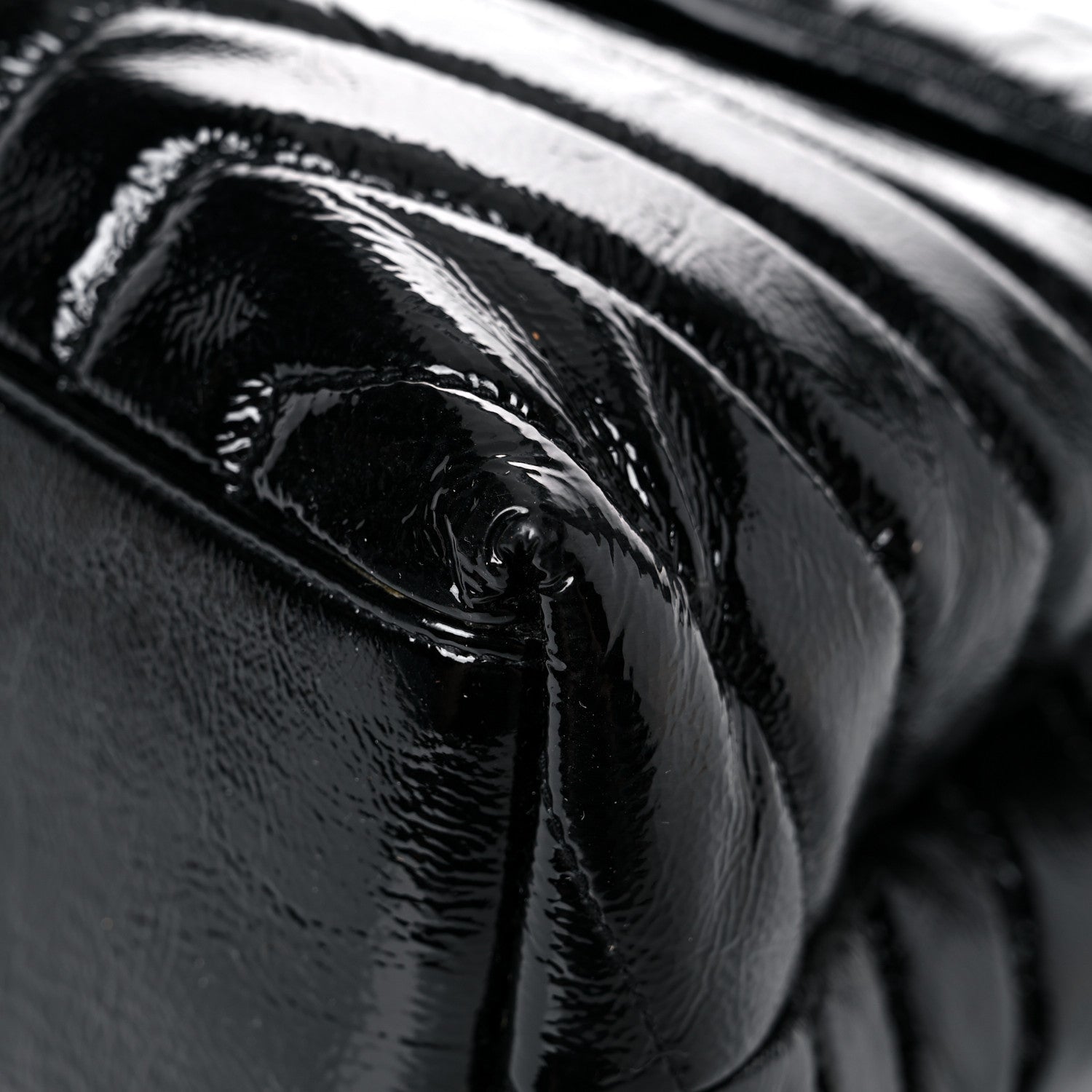 Saint Laurent Patent Y Quilted Monogram Medium Loulou Chain Satchel Black 14 of 17