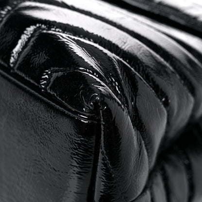 Saint Laurent Patent Y Quilted Monogram Medium Loulou Chain Satchel Black 14 of 17