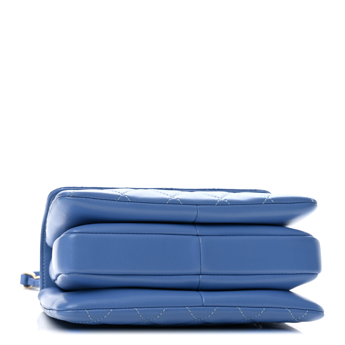 Lambskin Quilted Mini Trendy CC Dual Handle Flap Bag Light Blue
