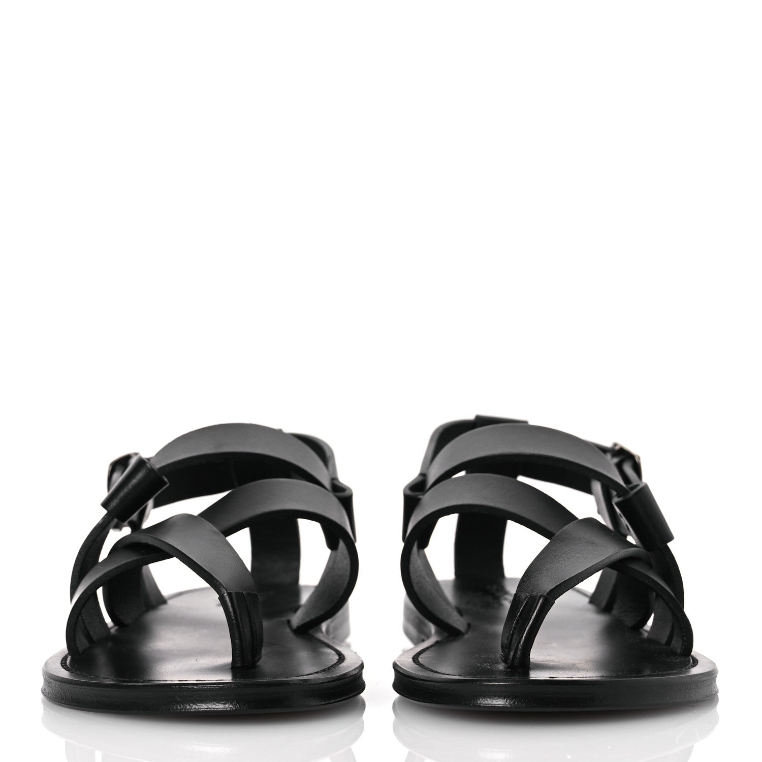 Saint Laurent Calfskin Pepe 05 Sandals 37 Black 3 of 13