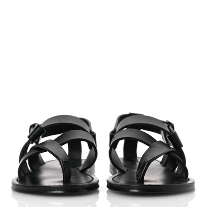 Saint Laurent Calfskin Pepe 05 Sandals 37 Black 3 of 13