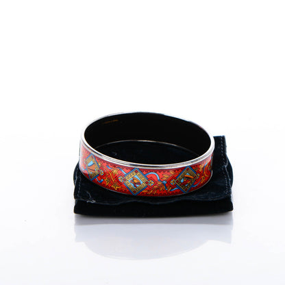 Hermes Enamel Printed Pilgrim Wide Bracelet 65 5 of 5