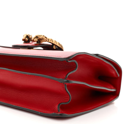 Gucci Moon Calfskin Web Medium Dionysus Bamboo Top Handle Bag Hibiscus Red 10 of 13