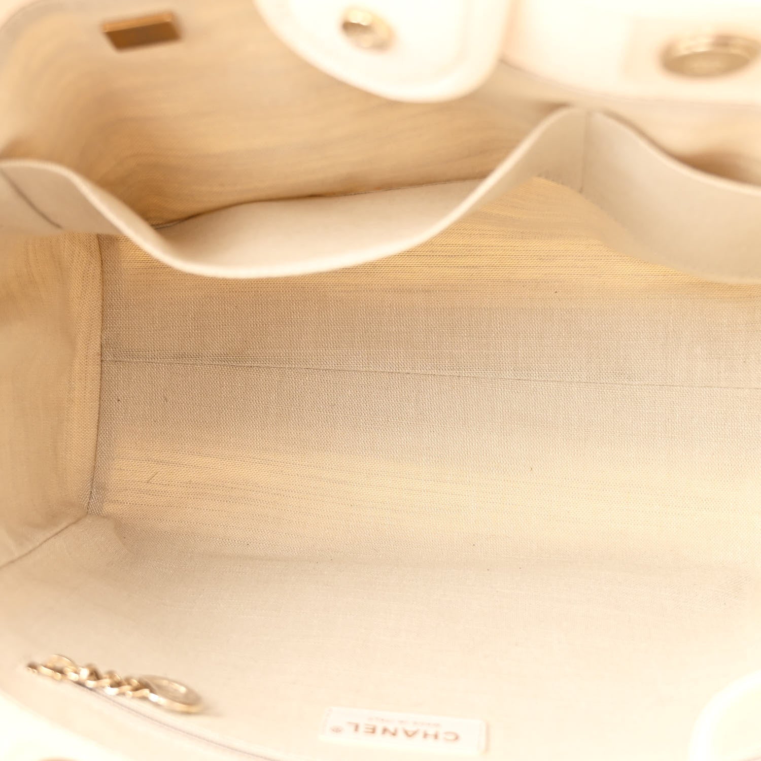 Chanel Canvas Small Deauville Tote Beige 6 of 13