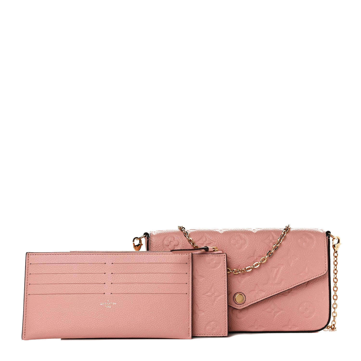 Louis Vuitton Empreinte Pochette Felicie Chain Wallet Rose Poudre 1 of 11