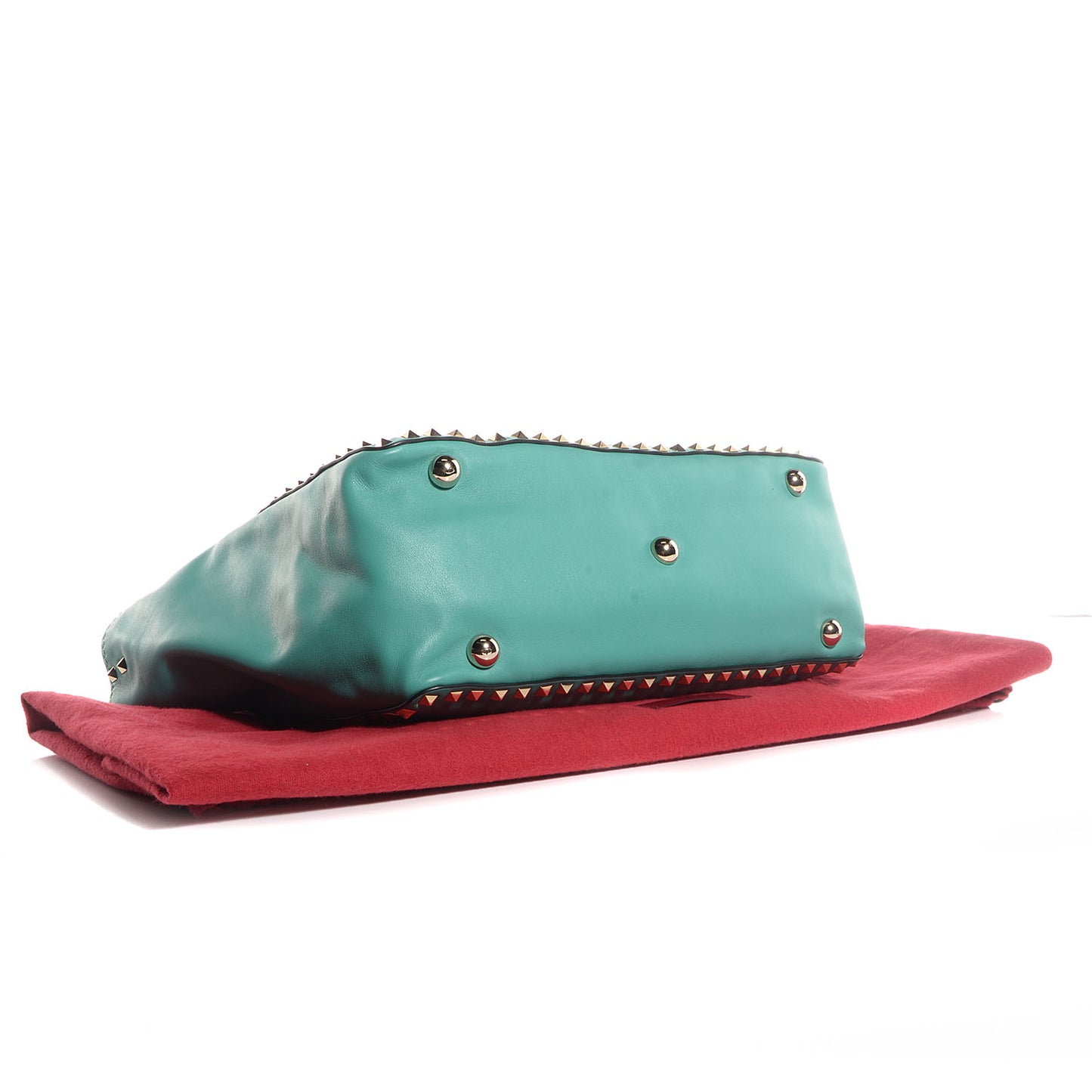 Vitello Medium Rockstud Tote Colibri